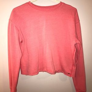 Pink Cropped Sweatshirt